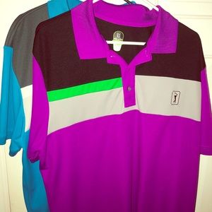 Men's official PGA TOUR Golf shirts (2)